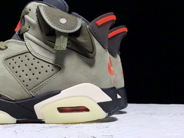 Scott Medium CN1084-200 Air Olive 6 Jordan x Travis 0629